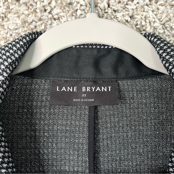 Lane Bryant Blazer Women’s 22 Black and White Houndstooth Jacket - Picture 2 of 6